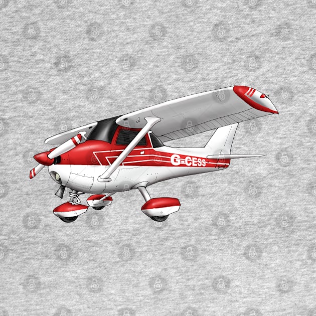 Cessna Cartoon Drawing by Funky Aviation